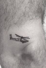 Tattoo leg male leg black aircraft tattoo picture