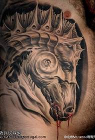European and American style 3D horse Tattoo pattern