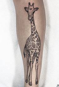 Ang sumbanan sa tattoo sa calf giraffe
