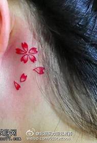 patrón sinxelo de tatuaxe de cereza refrescante