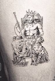 uda europejski i amerykański król czarny szary punkt tatuaż tatuaż tatuaż