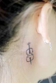 violin tattoo pattern: ear totem violin tattoo pattern