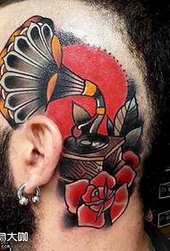 head music tattoo pattern