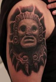 Big Pagan Idol Head Tattoo Pattern