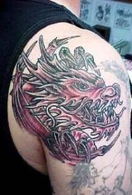 mudellu di tatuaggi di frasa arrabbiatu cù a spalla