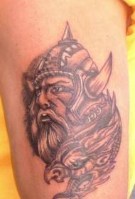 faucet with Viking warrior avatar tattoo pattern