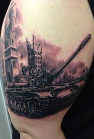 leg modern tank tattoo pattern