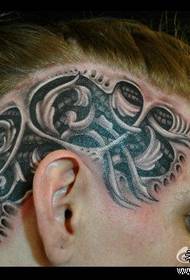 head trend classic European and American tear tattoo tattoo