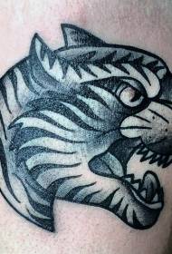 ilustratzaile estilo nortasuna tigre zuri avatar tatuaje eredua