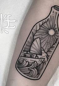 цяля Еўропы і Злучаных Штатаў паказваюць на малюнку татуіроўкі татуіроўкі на ветразе