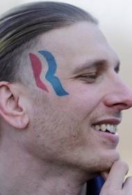 head and shoulders simple color tattoo pattern