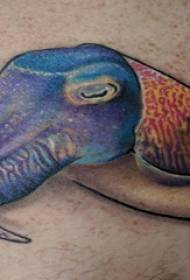 Bailes dzīvnieku tetovējums Studenta vīrieša kājas, kas gleznotas uz Bailes dzīvnieku tetovējuma attēla