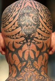 head fashion skull totem tattoo