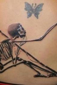håndmalet Death Tattoo Pattern