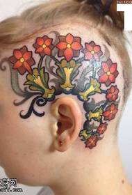 fresh and beautiful small flower tattoo pattern
