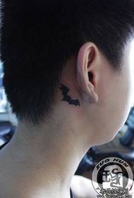 ear Trendy totem bat tattoo pattern