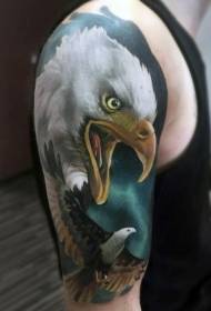 Patrún stiúrtha Tattoo Eagle Lámh
