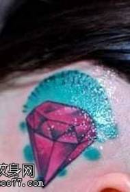 leder et farverigt diamant tatoveringsmønster
