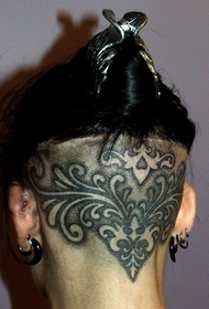male back brain personality flower totem tattoo