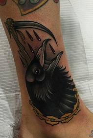 calf crow sickle cover tattoo pattern