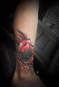 teľa Pekne maľované lotosové tetovanie