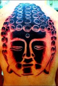 Пълна татуировка на главата на статуята на Буда