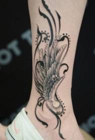 leg Wings small fresh tattoo pattern
