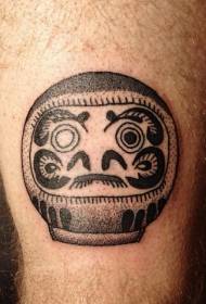 črnast črni vzorec tetovaže Dharma