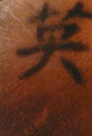 kop swart Chinese tatoeëringpatroon