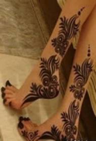 beautiful vine leg tattoo  36099 - Terror Element Leg Tattoo
