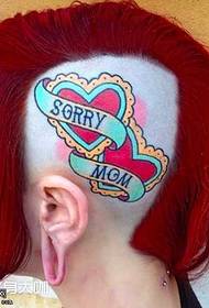 hlava láska tetovanie vzor
