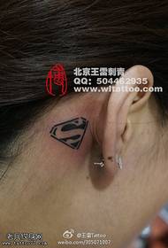Superman handsome symbol tattoo pattern