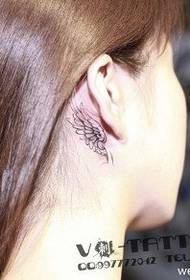 utsökta vackra vingar Tatuering mönster