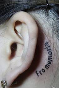 head tattoo Pattern: ear totem text tattoo pattern