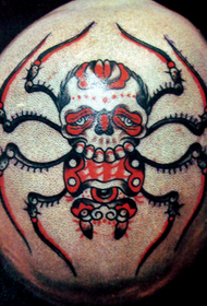 came a head spider tattoo pattern