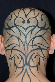 fashion personality head totem tattoo