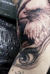 model de tatuaj de culoare vultur detaliat superb