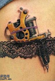 leg tattoo machine tattoo pattern