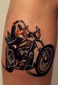 腿摩托車紋身圖案