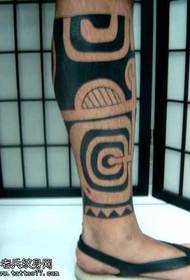 leg flower totem tattoo pattern
