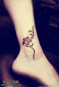 leg flower vine tattoo pattern