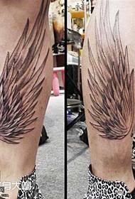 Leg Wings Tattoo Pattern