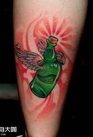 leg beer tattoo pattern