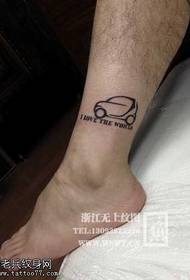 láb aranyos autó személyiség tetoválás minta