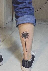 Модата на телето личност мода татуировка кокосово дърво