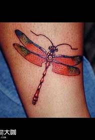 Leg dragonfly tattoo pattern