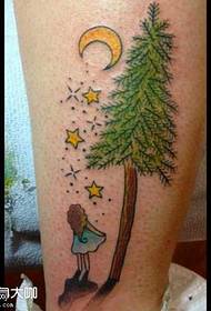 Leg Tree Jižní moře tetování vzor
