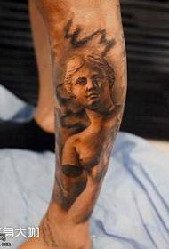 Leg Stone Statue Tattoo Pattern