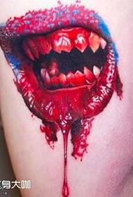 leg Mouth tattoo pattern