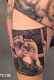 leg unborn child tattoo pattern